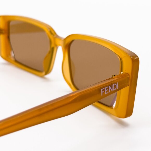 NEW FENDI FE40164I 44J SQUARE ORANGE SUNGLASSES FENDI - Picture 6 of 10